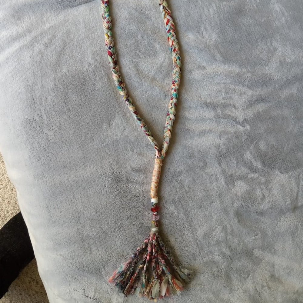 Johnny was braided necklace